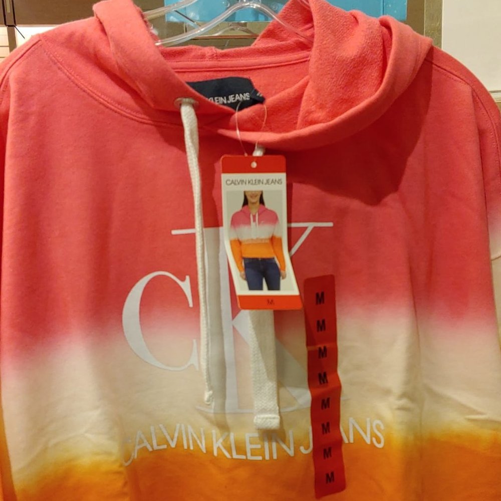 CALVIN KLEIN Jeans Women Dip Dye Hoodie - Picture 5 of 7